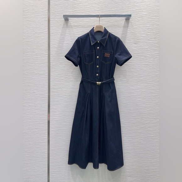 Meet the Posher Dresses & Skirts - Miu Miu dark blue denim dress